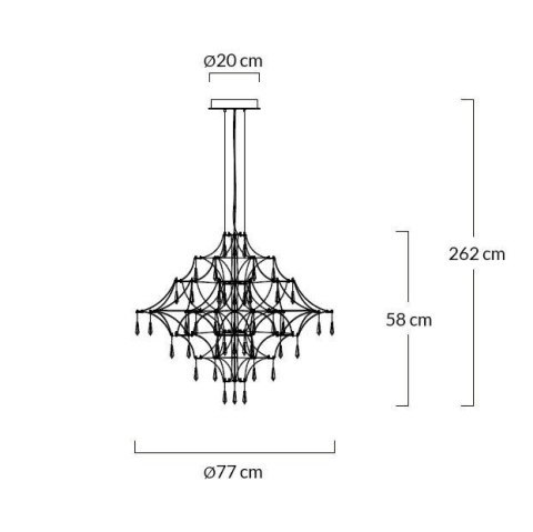 MOOSEE lampa wisząca CONSTELATION 77 - LED, stal szczotkowana MOOSEE lampa wisząca CONSTELATION 77 - LED, stal szczotkowana