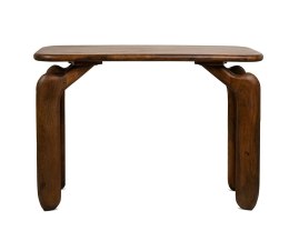 KONSOLA OREGON, CIEMNA BRĄZOWA, LITE DREWNO, DO SALONU, ELEGANCKA 120 CM
