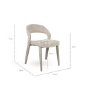 TAPICEROWANE BEŻOWE KRZESŁO DO SALONU - TERRA, ELEGANCKIE, SOLIDNE
