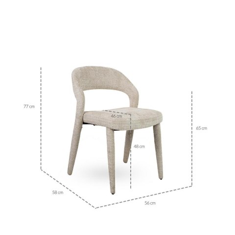 TAPICEROWANE BEŻOWE KRZESŁO DO SALONU - TERRA, ELEGANCKIE, SOLIDNE TAPICEROWANE BEŻOWE KRZESŁO DO SALONU - TERRA, ELEGANCKIE, SOLIDNE