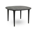 CZARNY STÓŁ LISBONA, LITE DREWNO, DO SALONU, DO JADALNI, ELEGANCKI, 120 CM