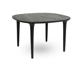 CZARNY STÓŁ LISBONA, LITE DREWNO, DO SALONU, DO JADALNI, ELEGANCKI, 120 CM