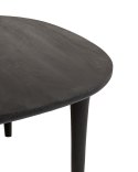 CZARNY STÓŁ LISBONA, LITE DREWNO, DO SALONU, DO JADALNI, ELEGANCKI, 120 CM