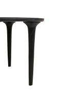 CZARNY STÓŁ LISBONA, LITE DREWNO, DO SALONU, DO JADALNI, ELEGANCKI, 120 CM
