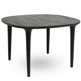 CZARNY STÓŁ LISBONA, LITE DREWNO, DO SALONU, DO JADALNI, ELEGANCKI, 120 CM