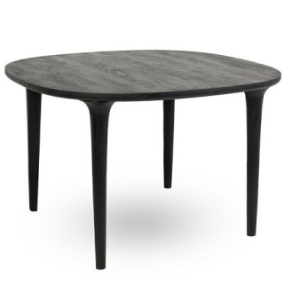 CZARNY STÓŁ LISBONA, LITE DREWNO, DO SALONU, DO JADALNI, ELEGANCKI, 120 CM