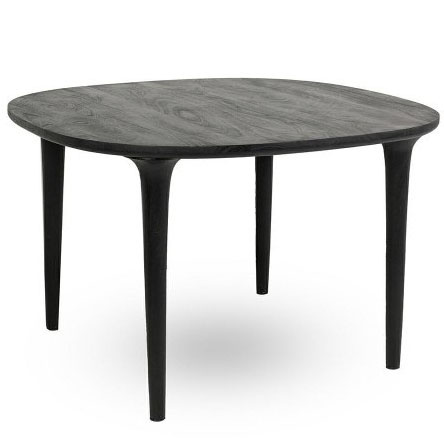 CZARNY STÓŁ LISBONA, LITE DREWNO, DO SALONU, DO JADALNI, ELEGANCKI, 120 CM CZARNY STÓŁ LISBONA, LITE DREWNO, DO SALONU, DO JADALNI, ELEGANCKI, 120 CM