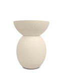 OKRĄGŁY BEŻOWY STOLIK KAWOWY, DO SALONU, MAŁY, ELEGANCKI, PROSTY, 40 CM