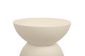 OKRĄGŁY BEŻOWY STOLIK KAWOWY, DO SALONU, MAŁY, ELEGANCKI, PROSTY, 40 CM