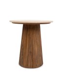 OKRĄGŁY STOLIK KAWOWY, MARMUROWY, LITE DREWNO, DO SALONU, ELEGANCKI, 50 CM