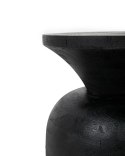 OKRĄGŁY CZARNY STOLIK KAWOWY, DO SALONU, MAŁY, ELEGANCKI, GLAMOUR, 35 CM