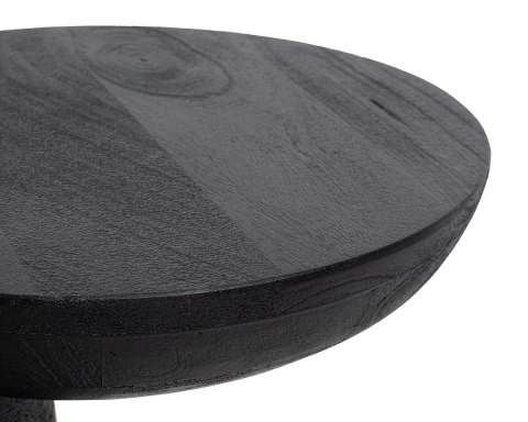 NOWOCZESY CZARNY STOLIK DO SALONU, ASYMETRYCZNY, LITE DREWNO, BLAT 35 CM NOWOCZESY CZARNY STOLIK DO SALONU, ASYMETRYCZNY, LITE DREWNO, BLAT 35 CM