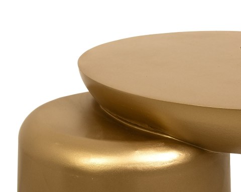 NOWOCZESY ZŁOTY STOLIK DO SALONU, ASYMETRYCZNY, LITE DREWNO, BLAT 35 CM NOWOCZESY ZŁOTY STOLIK DO SALONU, ASYMETRYCZNY, LITE DREWNO, BLAT 35 CM