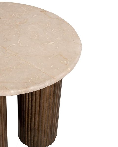 OKRĄGŁY STOLIK KAWOWY PANAMA, MARMUROWY BLAT, LITE DREWNO, DO SALONU, 50 CM OKRĄGŁY STOLIK KAWOWY PANAMA, MARMUROWY BLAT, LITE DREWNO, DO SALONU, 50 CM