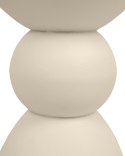 OKRĄGŁY BEŻOWY STOLIK KAWOWY, DO SALONU, MAŁY, ELEGANCKI, GLAMOUR, 35 CM