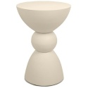 OKRĄGŁY BEŻOWY STOLIK KAWOWY, DO SALONU, MAŁY, ELEGANCKI, GLAMOUR, 35 CM