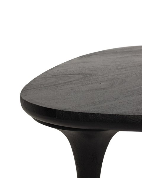 DUŻY CZARNY STOLIK KAWOWY LISBONA, TRÓJKĄTNY, LITE DREWNO, DO SALONU, 90 CM DUŻY CZARNY STOLIK KAWOWY LISBONA, TRÓJKĄTNY, LITE DREWNO, DO SALONU, 90 CM