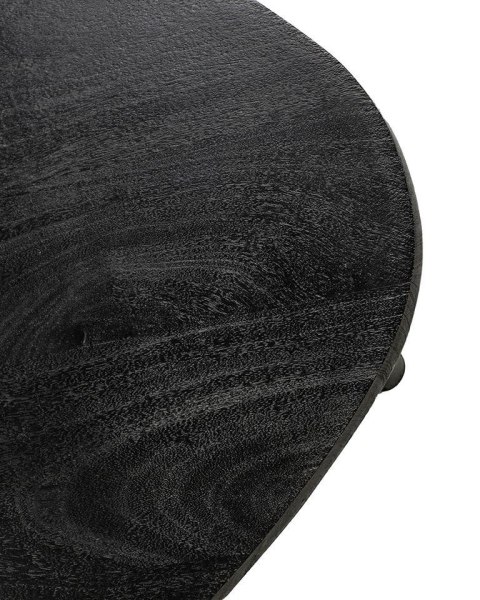 DUŻY CZARNY STOLIK KAWOWY LISBONA, TRÓJKĄTNY, LITE DREWNO, DO SALONU, 90 CM DUŻY CZARNY STOLIK KAWOWY LISBONA, TRÓJKĄTNY, LITE DREWNO, DO SALONU, 90 CM