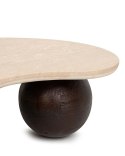 NOWOCZESNY ELEGANCKI STOLIK VICTORIA, KAMIENNY BLAT - TRAWERTYN, 106 CM