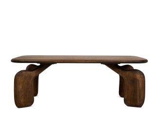STOLIK KAWOWY NATURA, ŁAWA, OKRĄGŁY, DO SALONU, LOFT, DREWNO MANGO, MATOWY
