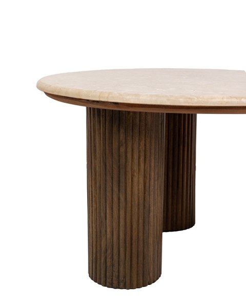 OKRĄGŁY STOLIK KAWOWY PANAMA, MARMUROWY BLAT, LITE DREWNO, DO SALONU, 70 CM OKRĄGŁY STOLIK KAWOWY PANAMA, MARMUROWY BLAT, LITE DREWNO, DO SALONU, 70 CM