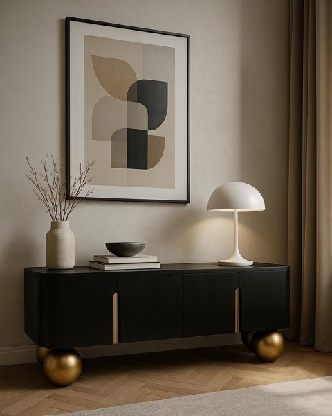 NOWOCZESNA ELEGANCKA SZAFKA RTV VICTORIA, CZARNA ZŁOTA, 140 CM, DO SALONU NOWOCZESNA ELEGANCKA SZAFKA RTV VICTORIA, CZARNA ZŁOTA, 140 CM, DO SALONU