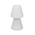 NOWOCZESNA LAMPA OGRODOWA STOŁOWA, BIAŁA, DEKORACYJNA, LED, 30 CM
