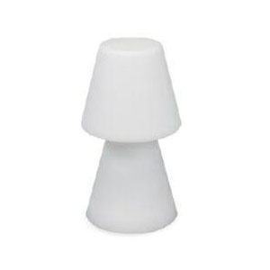 NOWOCZESNA LAMPA OGRODOWA STOŁOWA, BIAŁA, DEKORACYJNA, LED, 30 CM