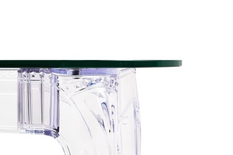 PRZEZROCZYSTY SZKLANY STÓŁ BAROKOWY, PROSTOKĄT, DO JADALNI GLAMOUR 160 CM PRZEZROCZYSTY SZKLANY STÓŁ BAROKOWY, PROSTOKĄT, DO JADALNI GLAMOUR 160 CM
