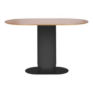 CZARNY STÓŁ MAXIM, DĄB, OWALNY, DO JADALNI, DO SALONU, NOWOCZESNY, 120 CM
