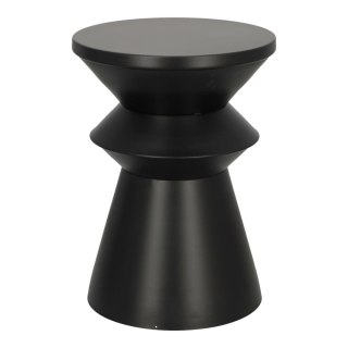 CZARNY OKRĄGŁY STOLIK KAWOWY - CHESS, DO SALONU 36 CM, GLAMOUR, ELEGANCKI