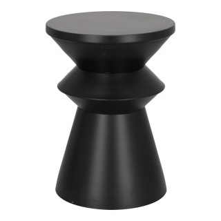 CZARNY OKRĄGŁY STOLIK KAWOWY - CHESS, DO SALONU 36 CM, GLAMOUR, ELEGANCKI
