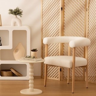 OKRĄGŁY BIAŁY STOLIK KAWOWY DO SALONU, MAŁY, ELEGANCKI, 38 CM, KLASYCZNY