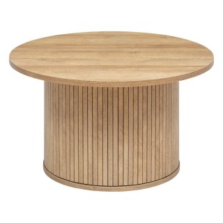 STOLIK KAWOWY LUMOS, OKRĄGŁY STÓŁ DO SALONU, LOFT, LAWA, DĄB, 70 CM