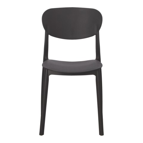 CZARNE KRZESŁO FLORA, DO OGRODU, DO KUCHNI, WYTRZYMAŁE, NOWOCZESNE, LEKKIE