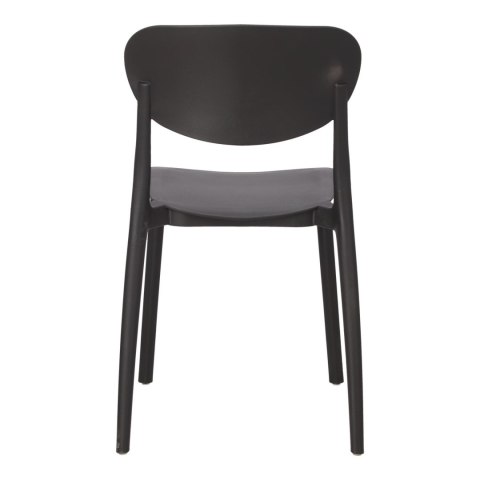 CZARNE KRZESŁO FLORA, DO OGRODU, DO KUCHNI, WYTRZYMAŁE, NOWOCZESNE, LEKKIE