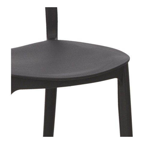 CZARNE KRZESŁO FLORA, DO OGRODU, DO KUCHNI, WYTRZYMAŁE, NOWOCZESNE, LEKKIE