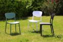 CZARNE KRZESŁO FLORA, DO OGRODU, DO KUCHNI, WYTRZYMAŁE, NOWOCZESNE, LEKKIE