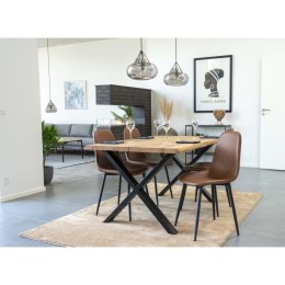 Krzesło Stockholm brązowe vintage PU/ czarne