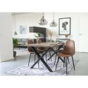 TAPICEROWANE BRĄZOWE KRZESŁO SCANDI LOFT, DO JADALNI, SALONU, NOWOCZESNE