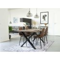 TAPICEROWANE BRĄZOWE KRZESŁO SCANDI LOFT, DO JADALNI, SALONU, NOWOCZESNE