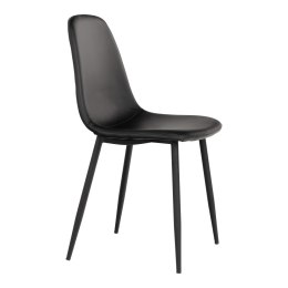 TAPICEROWANE CZARNE KRZESŁO SCANDI LOFT, DO JADALNI, SALONU, NOWOCZESNE