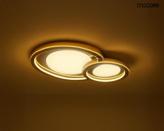 LAMPA SUFITOWA PLAFON AURELIA ZŁOTA, MOOSEE, LED 45W, NOWOCZESNA, SALON
