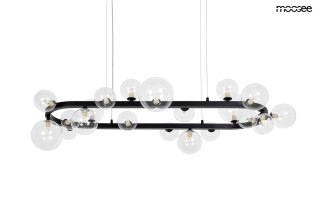 LAMPA WISZĄCA LUMINIS 120 CZARNA, MOOSEE, SZKLANE KULE, LOFT, NOWOCZESNA