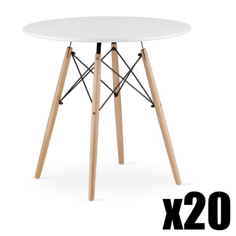 Paleta 20 szt. - Stół TODI Okrągły 80cm - biały Paleta 20 szt. - Stół TODI Okrągły 80cm - biały