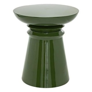 METALOWY ZIELONY STOLIK KAWOWY CHESS, OKRĄGŁY, ELEGANCKI, DO SALONU, 40 CM