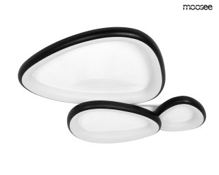 LAMPA SUFITOWA, PLAFON, AURA, CZARNA, LED 120W, PILOT, 100CM, MOOSEE