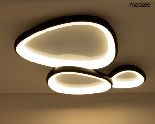 LAMPA SUFITOWA, PLAFON, AURA, CZARNA, LED 120W, PILOT, 100CM, MOOSEE