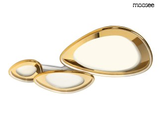 LAMPA SUFITOWA, PLAFON AURAE, ZŁOTA, MOOSEE, LED 120W, PILOT, 100CM
