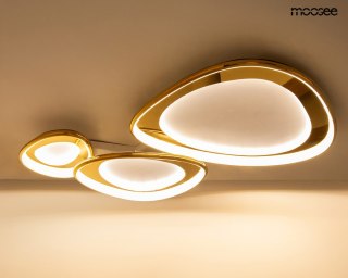 LAMPA SUFITOWA, PLAFON AURAE, ZŁOTA, MOOSEE, LED 120W, PILOT, 100CM